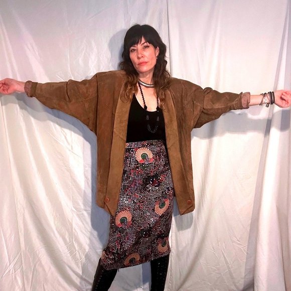 Vintage Suede Oversized Joanie Char 1980’s Jacket - Picture 4 of 16